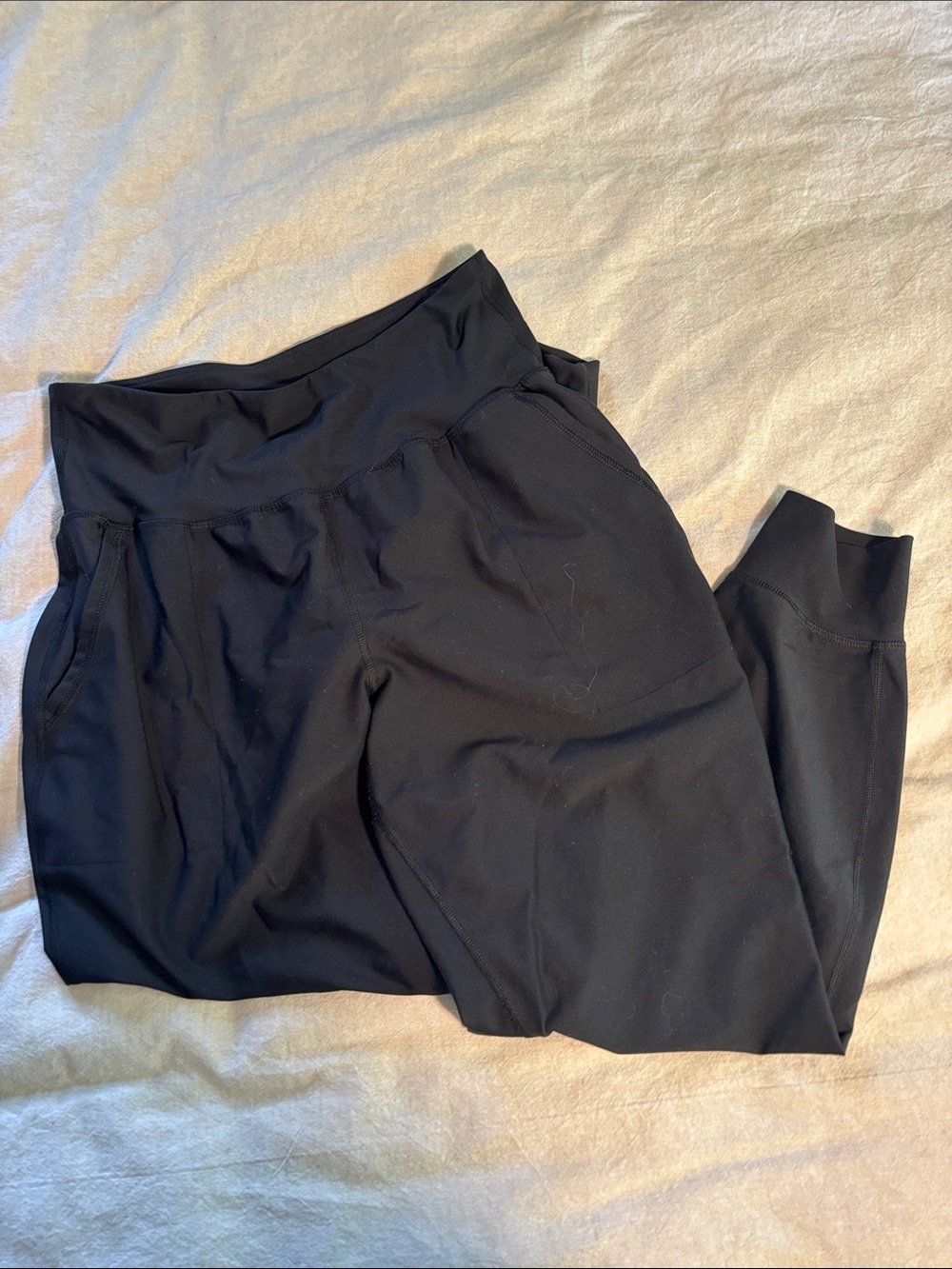 Black High-Waist Active Joggers